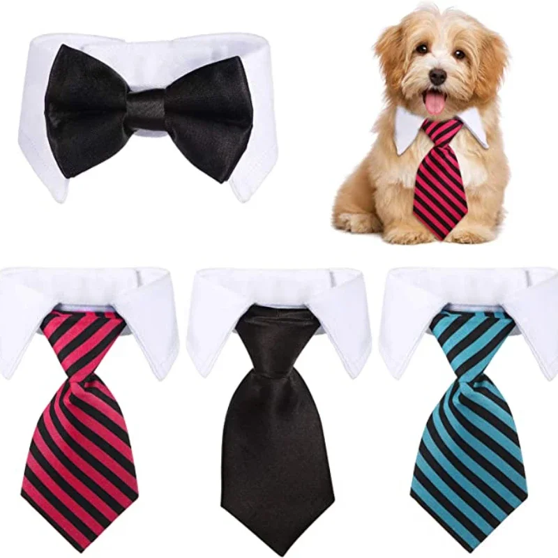 

Bowtie for Little Puppy Handcrafted Adjustable Formal Collar Neck Tie for Dogs