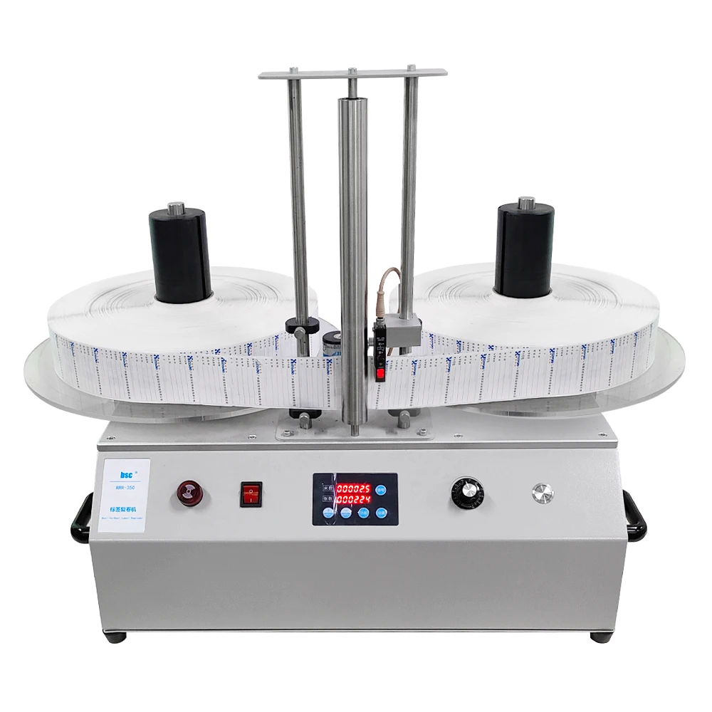

Roll to Roll Automatic Counting Label Pieces and Meters Label Rewinding Suitable Maximum Label Width 350mm Labeling Machine