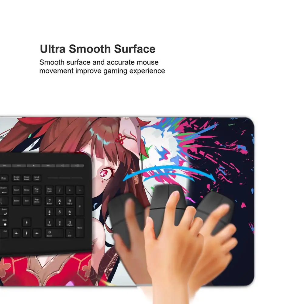 sparkle honkai Mouse Pad Game Accessories keyboard pad XXL large locking edge 900X400 mm table mat Gaming mousepad