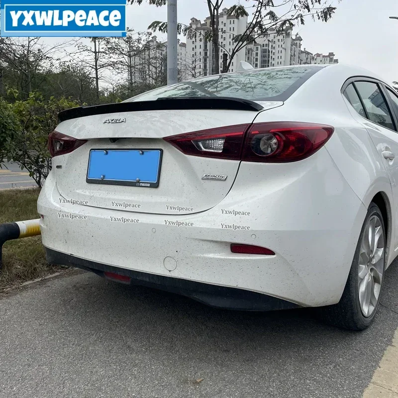 

For Mazda 3 Axela Sedan Spoiler 2014 2015 2016 2017 2018 ABS Material Car Tail Wing Decoration Rear Trunk Lip Spoiler