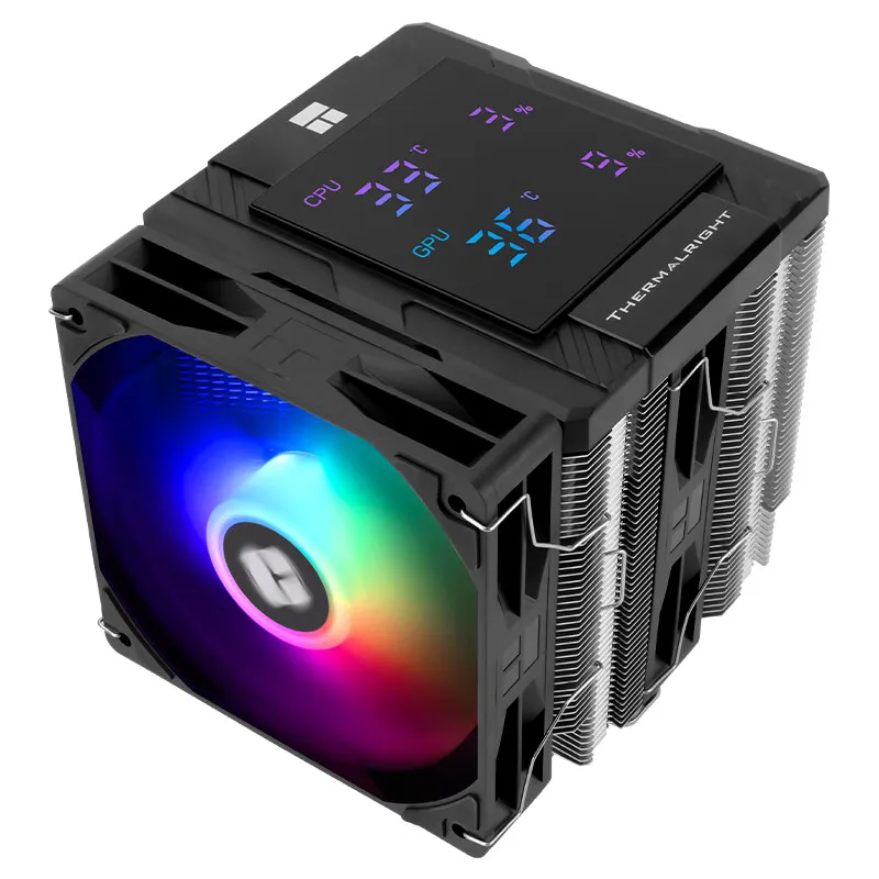 Thermalright Peerless Assassin 120 Digital Air Cooled Radiator,CPU and GPU monitoring at the same time/Support LGA1851/1700/AM5