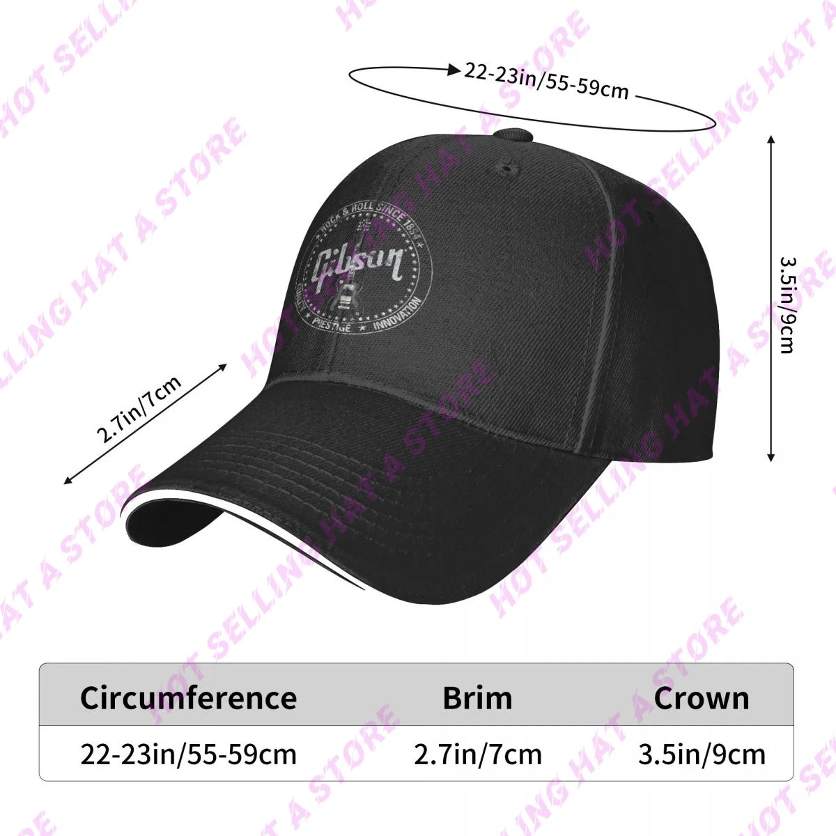 Summer Men Cap Gibson Since 1894 Multiple Colour Baseball Cap Adjustable Unisex Adult Children Hat Shade Sport Baseball Hats