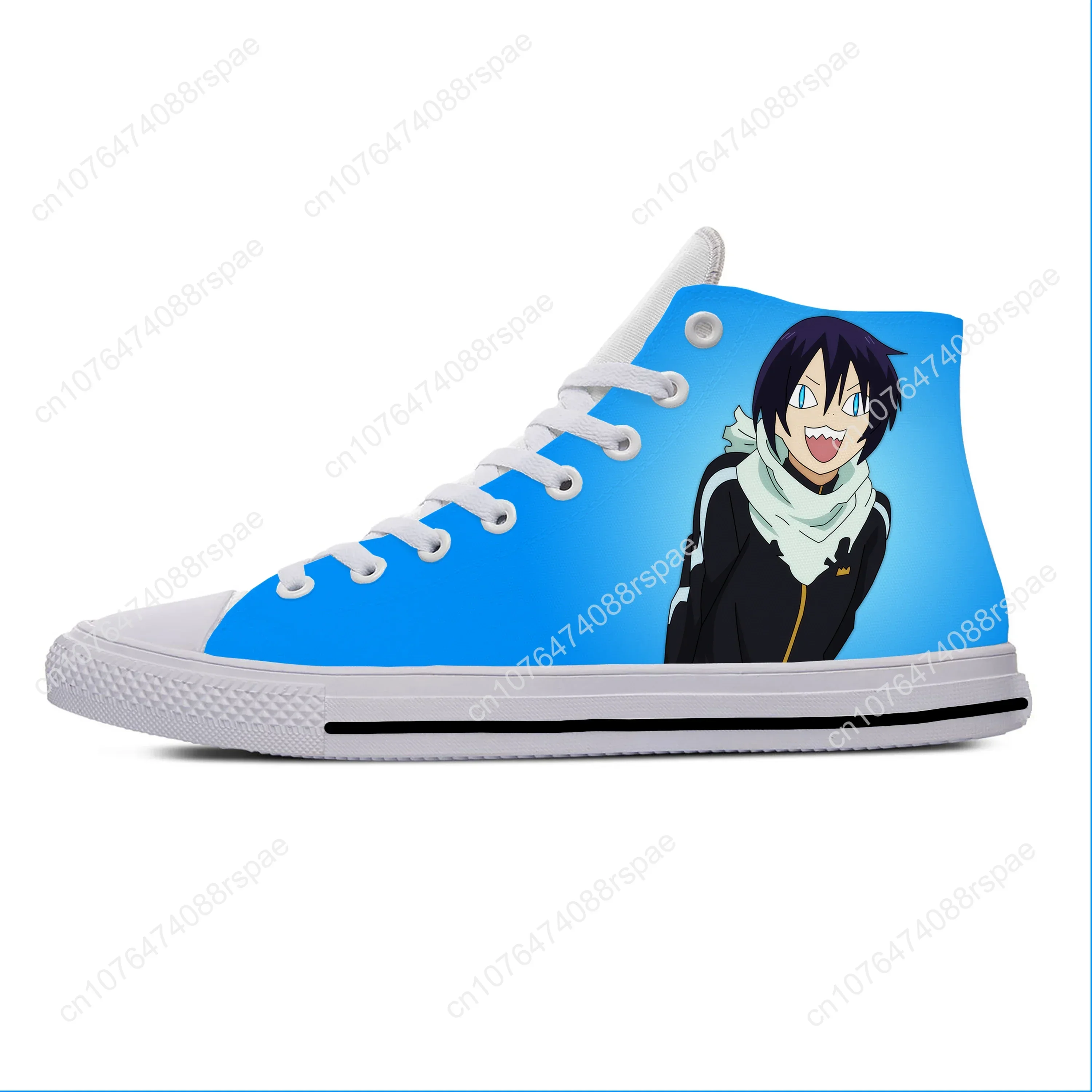 Summer Japanese Anime Manga Cartoon Noragami Yato Board Shoes High Top Lightweight Casual Shoes Breathable Men Women Sneakers
