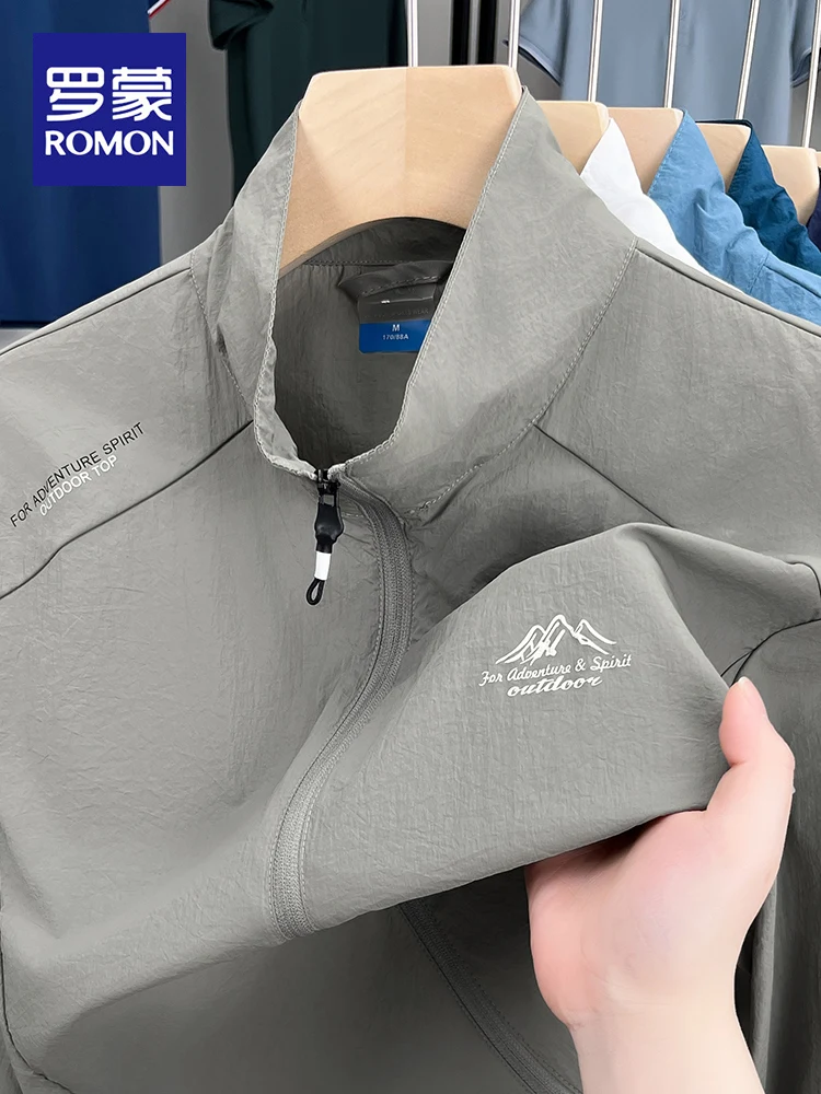 

Мужская летняя ультратонкая дышащая спортивная куртка для активного отдыха, легкая, с защитой от УФ-излучения, на молнии...