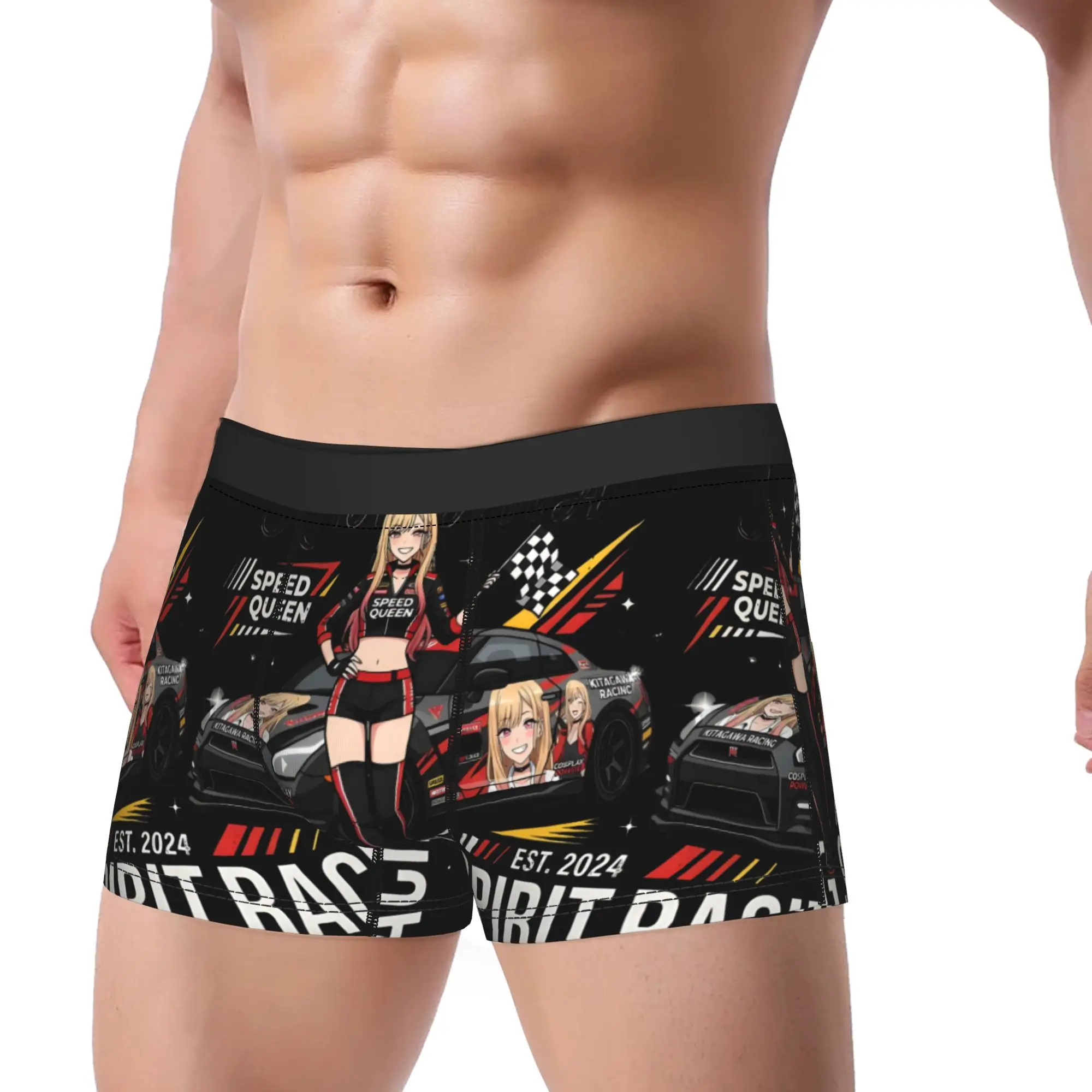 Marin Kitagawa Racing Spirit Shorts Briefs  Underwear Quality Man Breathable Boxer Shorts Print Plus Size Panties