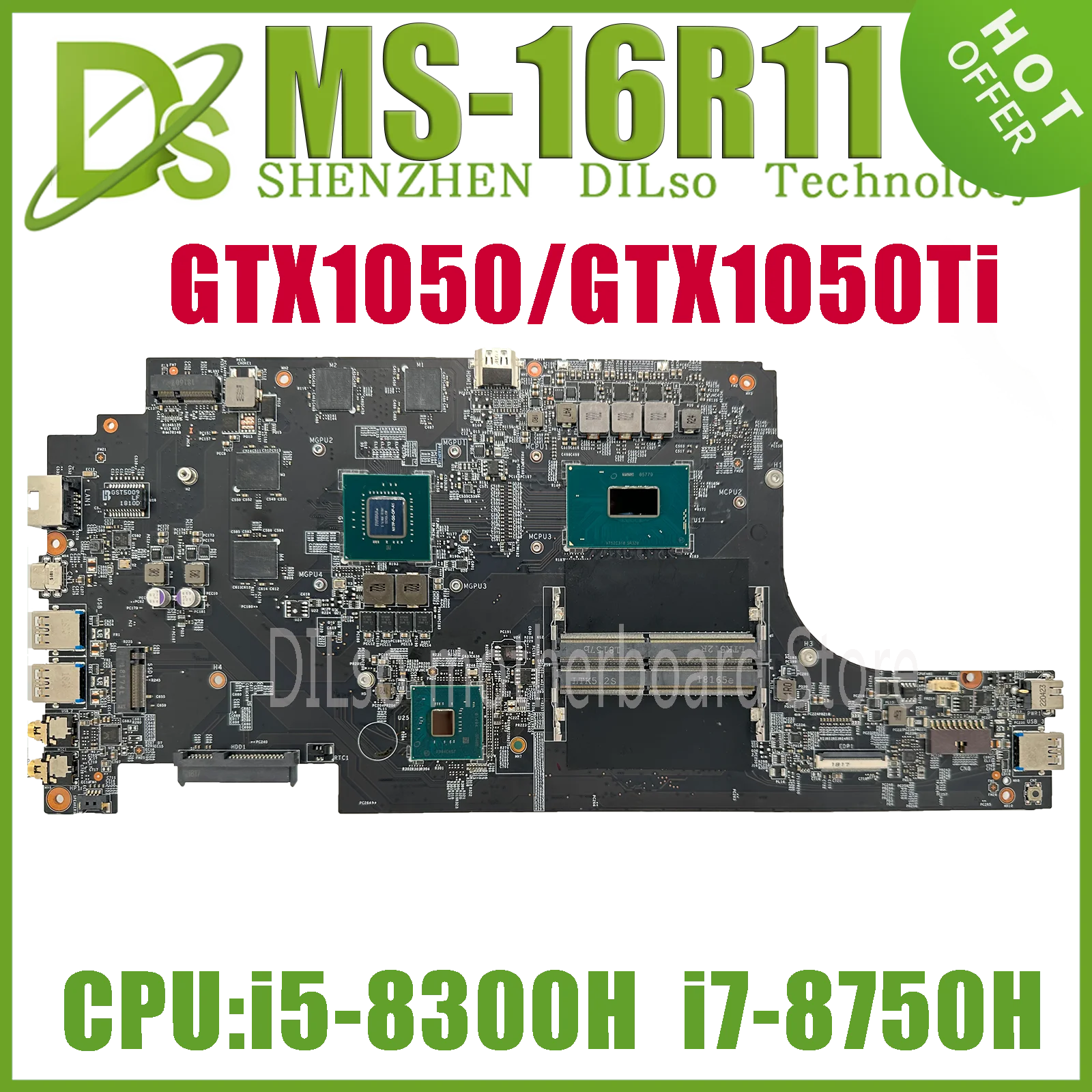 KEFU-placa base de MS-16R11 para ordenador portátil MSI GF63, 8RD, 8RC, MS-16R1, i5-8300H, CPU GTX1050, GTX1050Ti/2G/4G, i5-9300H