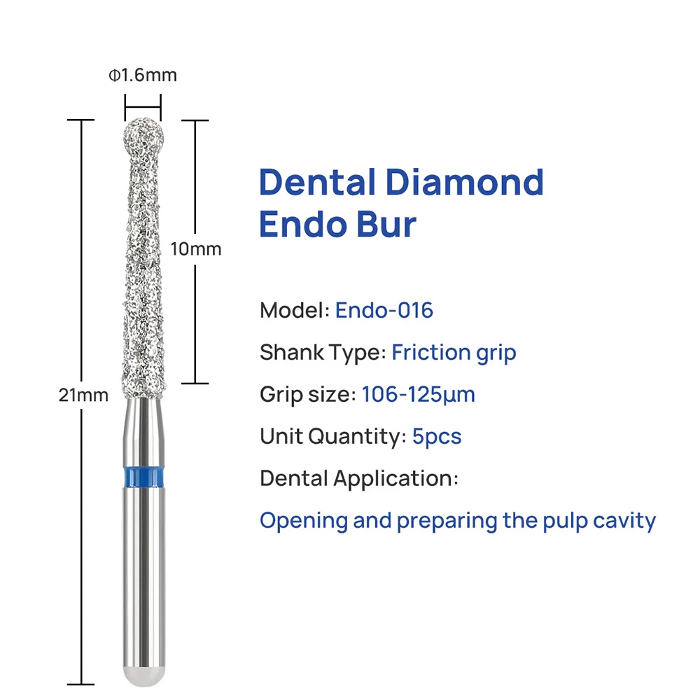10 Stück AZDENT Dental-Diamantbohrer Endo-Bohrer FG-Bohrer 1,4/1,6/1,8 mm zum Öffnen und Vorbereiten des Pulpahöhlenraums für Hochgeschwindigkeits-Zahnärzte in der Zahnmedizin – Detail 12