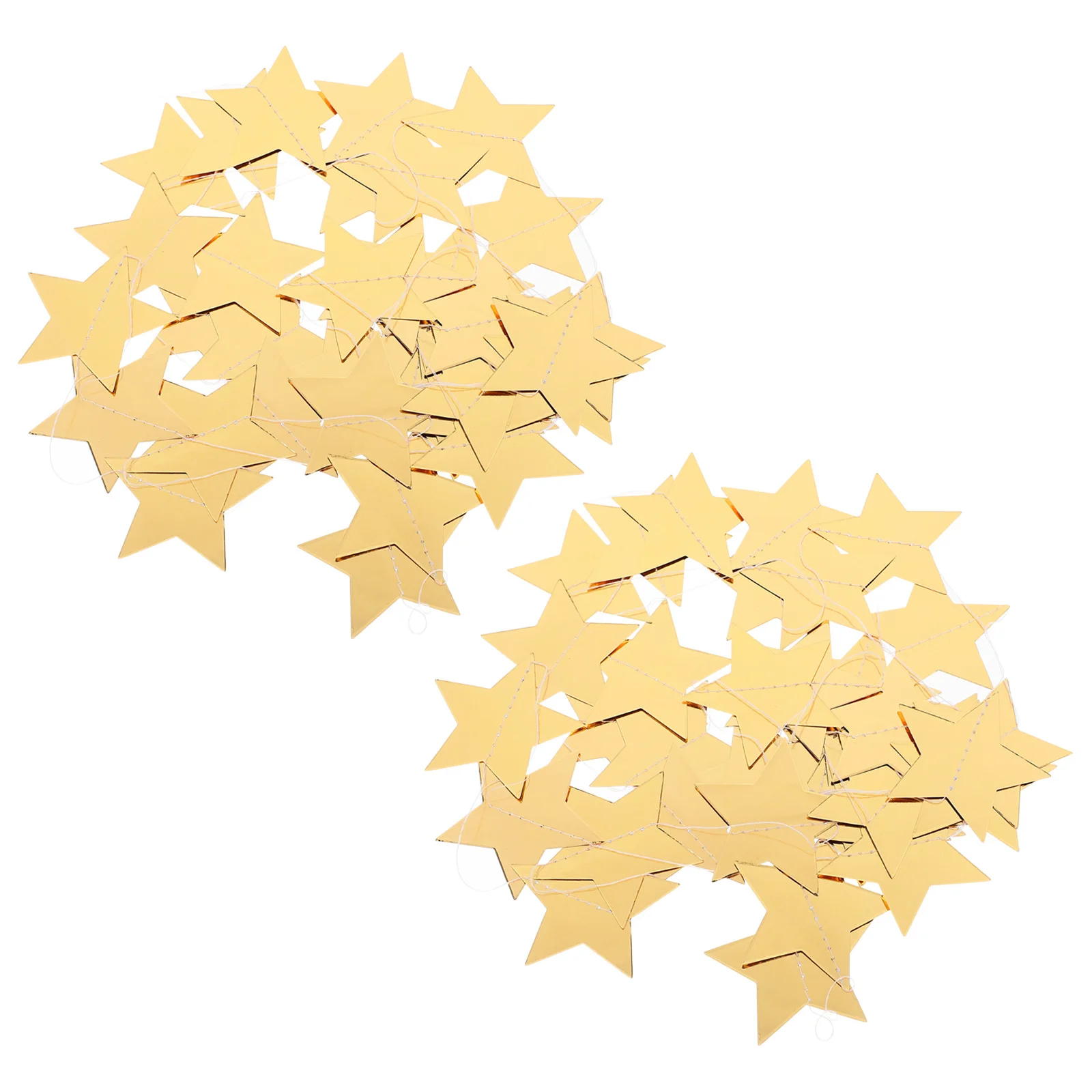 

Star Paper Garland 2 Strings Shiny Hanging Banner for Party Wedding Christmas Decorations Festive Indoor Outdoor Decoration Use