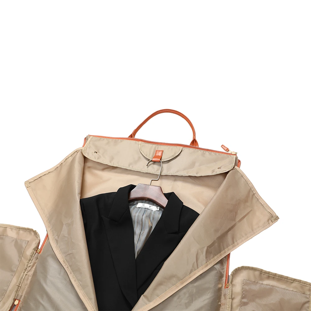 حقيبة تخزين بدلة كبيرة قابلة للطي من البولي يوريثان حقيبة يد نسائية ذات سعة عالية حقيبة يد للسفر والرياضة في الهواء الطلق منظم متعدد الوظائف