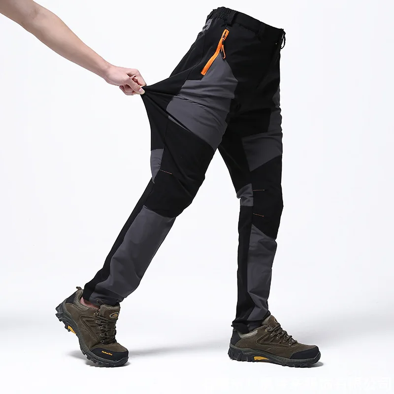 

Nylon Breathable Waterproof Hiking Pants Running Men Summer Thin Elasticity Quick Dry Trousers Outdoor Climbing Pants