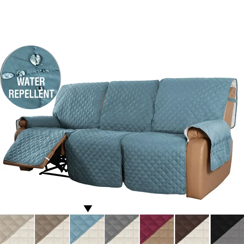 2 3 Seater Recliner Sofa Cover Pet Dog Kid Sofa Mat Lazy Boy Chair Slipcovers Lounger Couch Towel Solid Color Armchair Covers