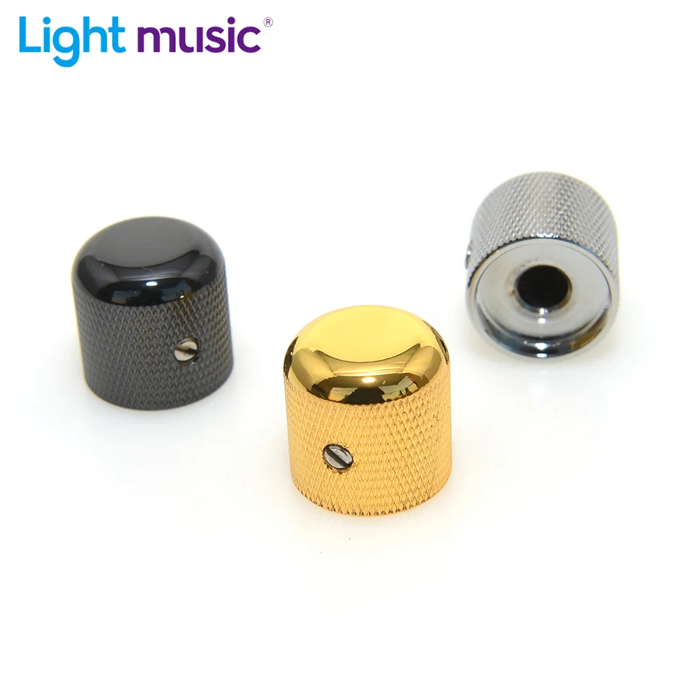 1 stücke Gitarre Knob Schwarz Gold Chrom Set Schraube Knöpfe Set Für Elektrische Gitarre Tele/Ibanez