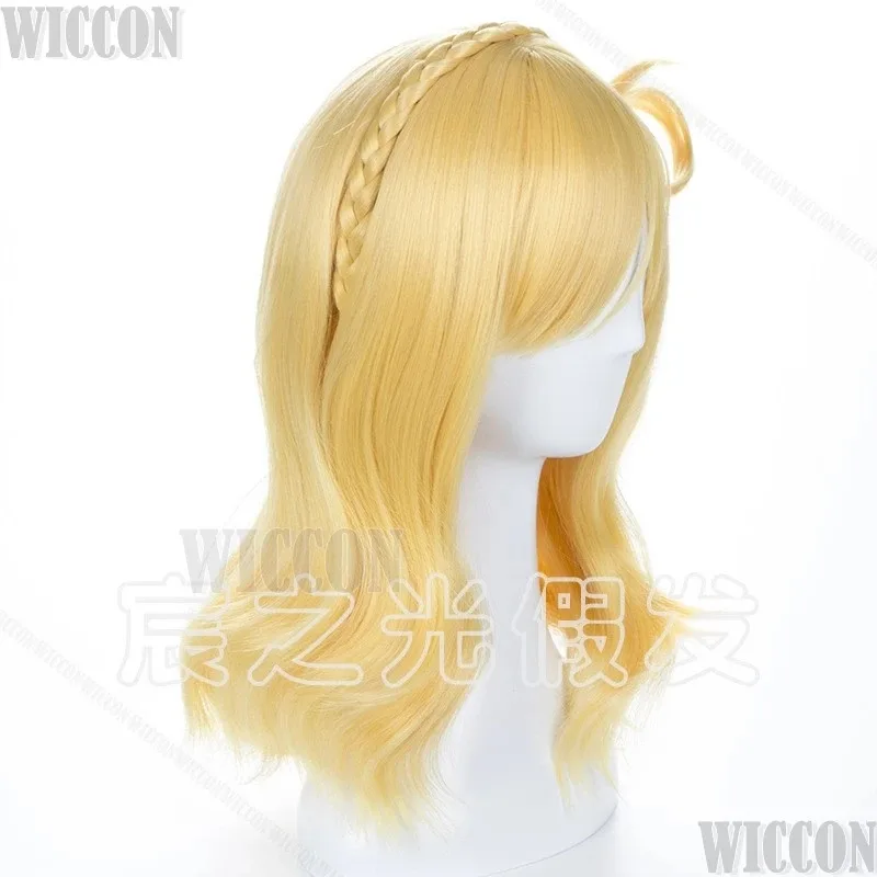 

Ohara Mari/Mary O'Hara Aqours Love Anime Live Sunshine косплей реквизит коса блондинка парик длина 43 см для женщин и девочек Comic-Con RolePlay