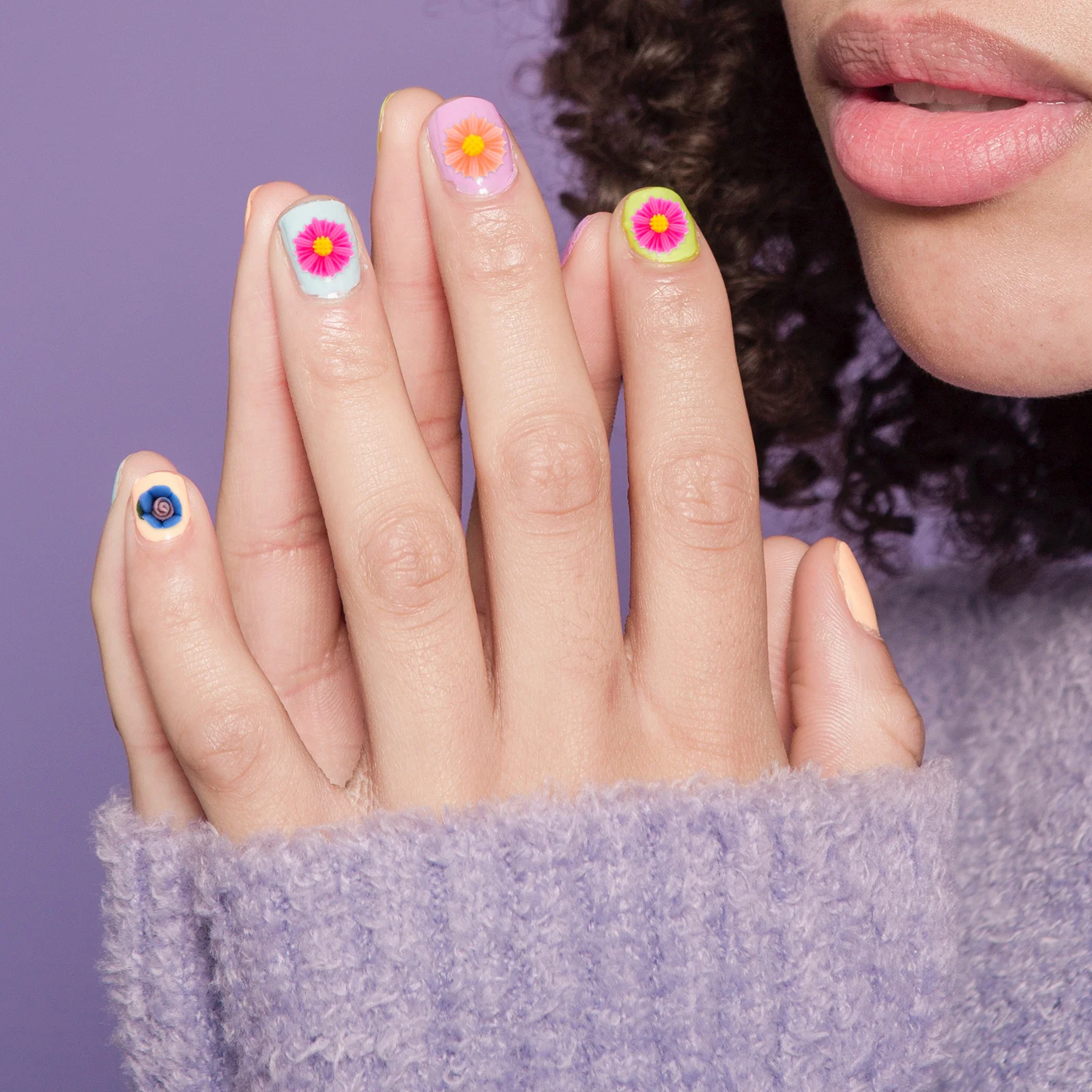 2 صناديق ديزي مسمار السحر ثلاثية الأبعاد الراتنج زهرة مسمار الفن DIY بها بنفسك مانيكير نصائح الديكور مختلط الألوان هدية مناسبة للسفر #2