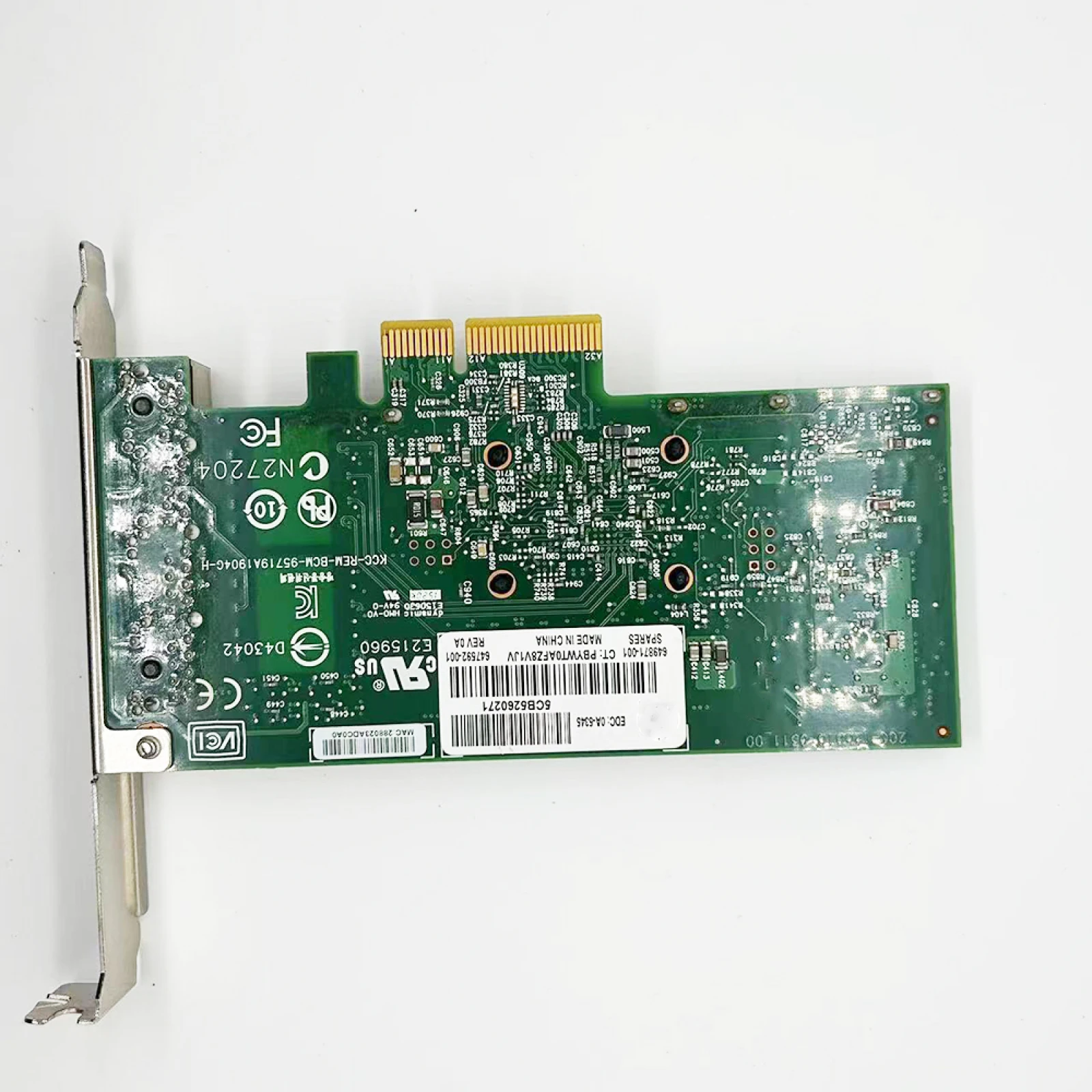 بطاقة شبكة محول إيثرنت 1 جيجابايت 4 منافذ 331T تناسب أجزاء الطابعة HP HSTNS-BN82