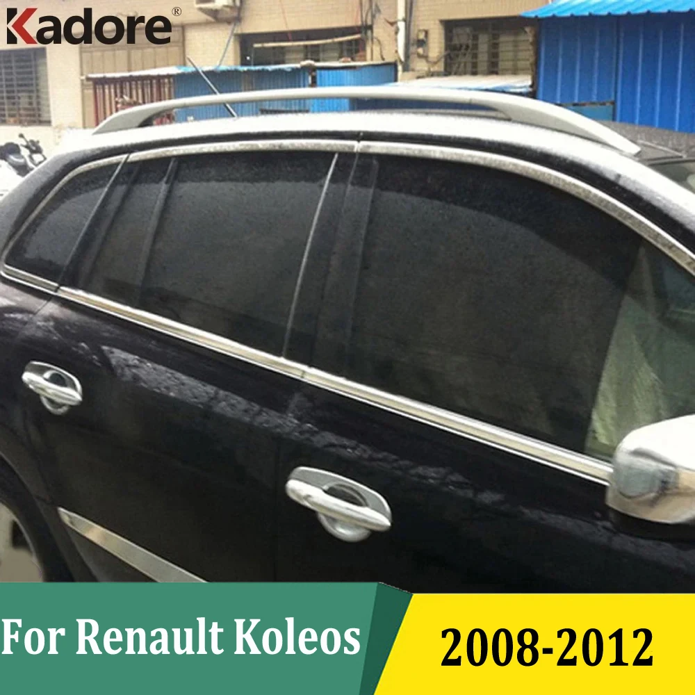 For Renault Koleos 2008 2009 2010 2011 2012 Window Molding Cover Trim Garnish Guard Car Accessories Stainless Steel