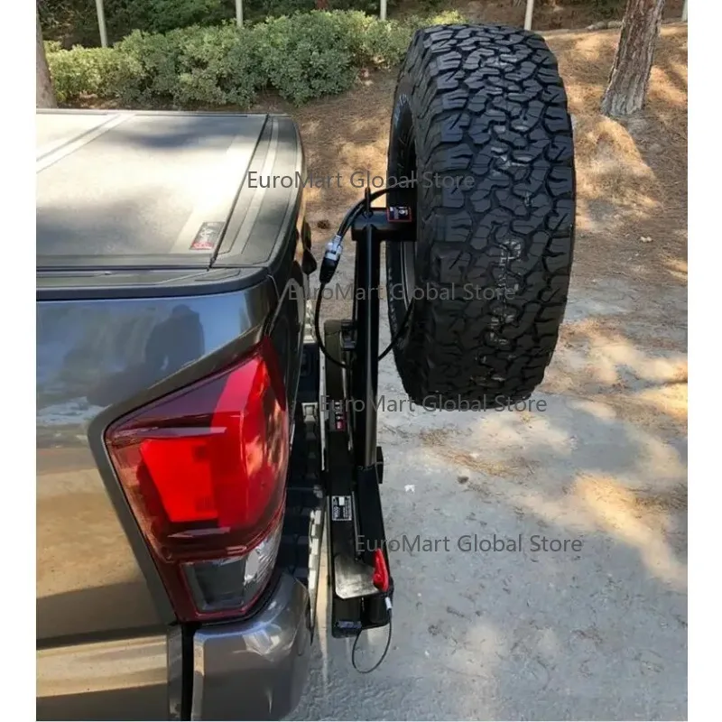 Universal Steel Hitch Mount Spare Tire Carrier for Land Rover Jeep - Vehicle Rear Bike Rack Mount Adapter