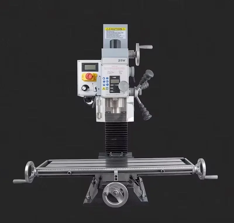 customized 750W Brushless Motor 2 Axis Digital Grating DRO Metal Mill Drill Machine