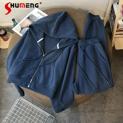 2023 Spring Autumn New Short Hoodie Set Fashion Ins Sportswear Women Track Suit Casual Two-Piece Sports Suit Loose Outfit