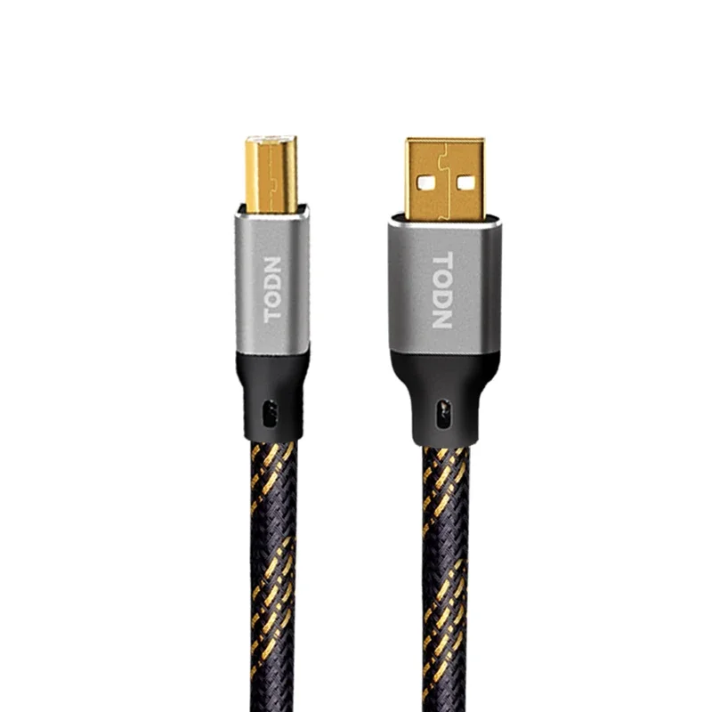 TODN Hifi Kabel USB Wysokiej jakości cyfrowy kabel 6N OCC typu A do typu B Hifi do transmisji danych dla DAC