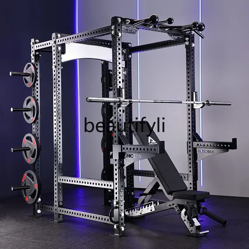 

x Gym Gantry Fitness Equipment Household Squat Rack Multifunctional Commercial Smith Machine Comprehensive Trainer