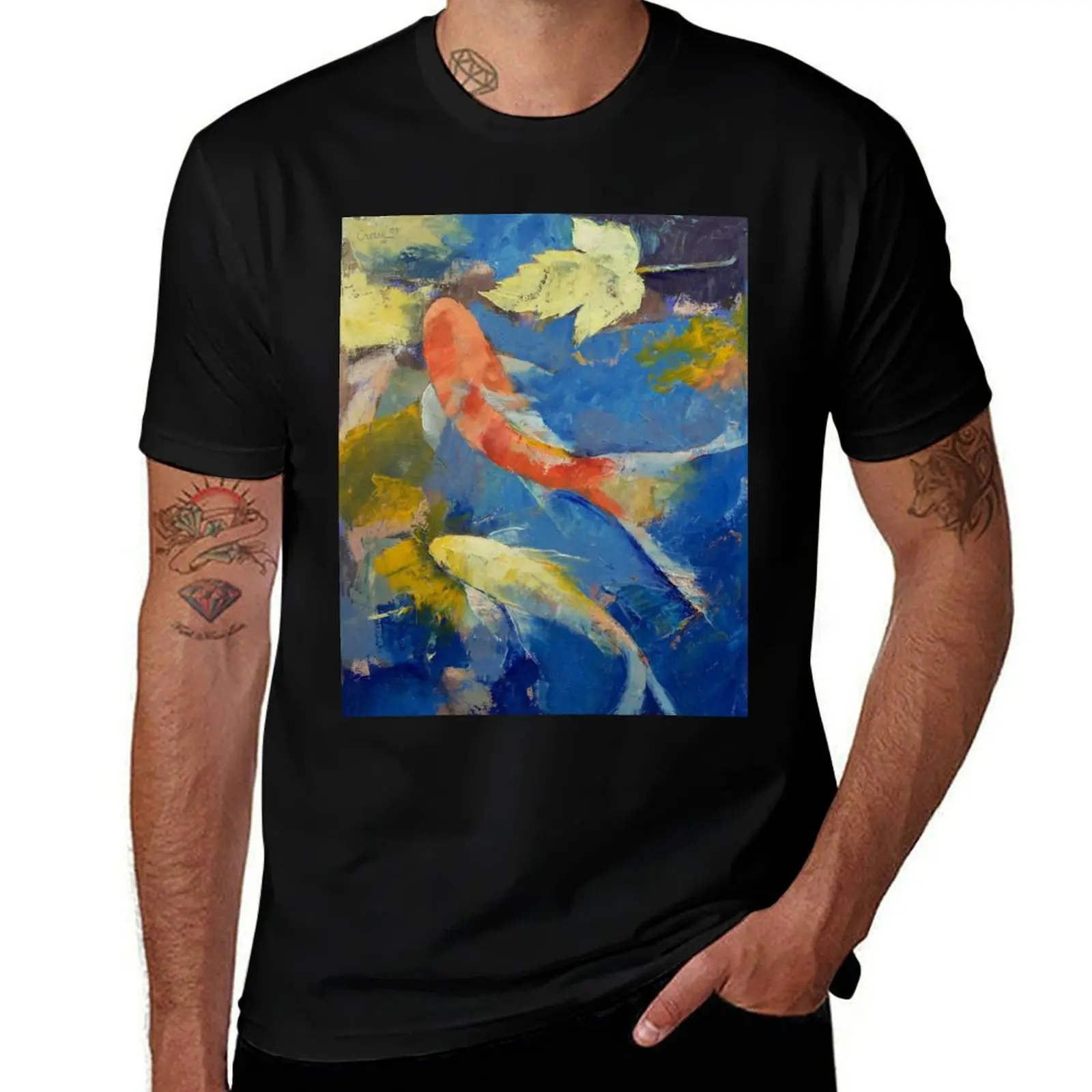 

Autumn Koi Garden T-Shirt sports fans tops cute tops plus size clothes mens tall t shirts