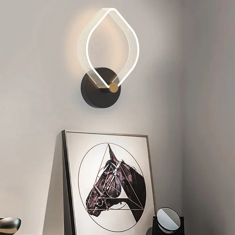 Modern LED Wall Lamp Light Sconce for Bedside Corridor stairs Bedroom Living Room Nordic Simple Home Decorative Indoor Lighting