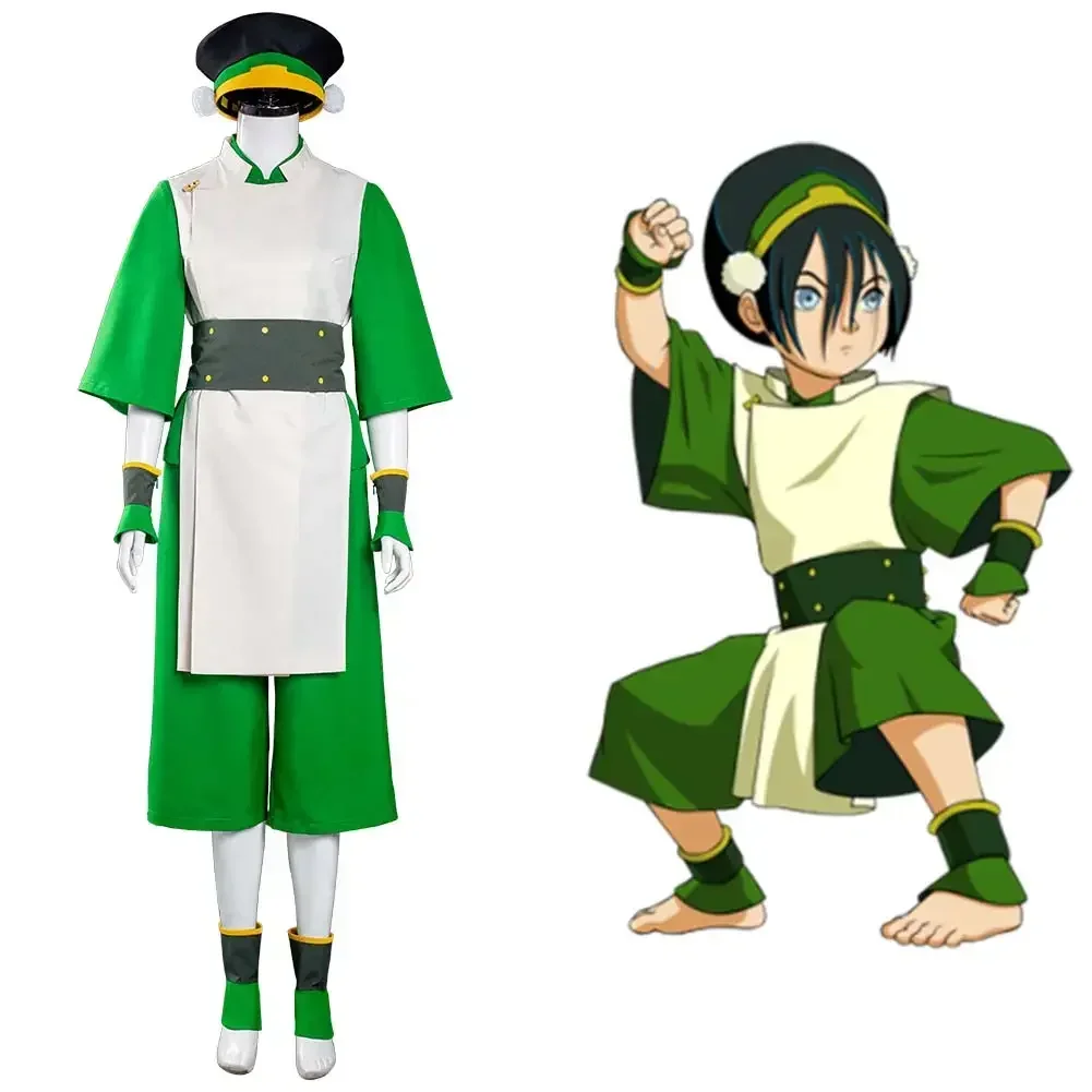 

TAvatar:The Last Airbender Toph Bengfang Cosplay Costume Vest Pants Outfits Halloween Carnival Suit