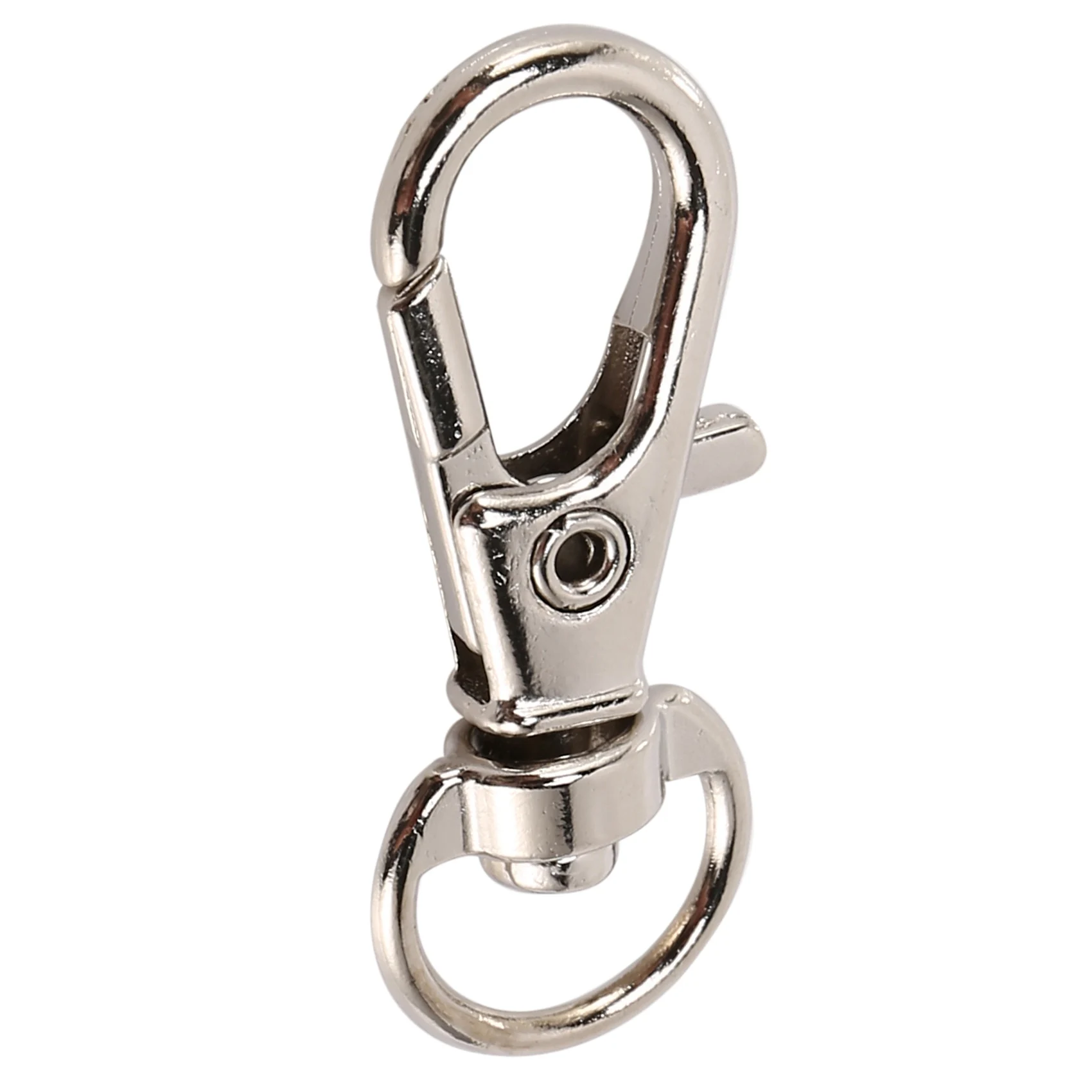60 Pieces Key Ring Clip Hooks Twist Locks Lanyard Snap Hooks with Split Key Rings (Silver)