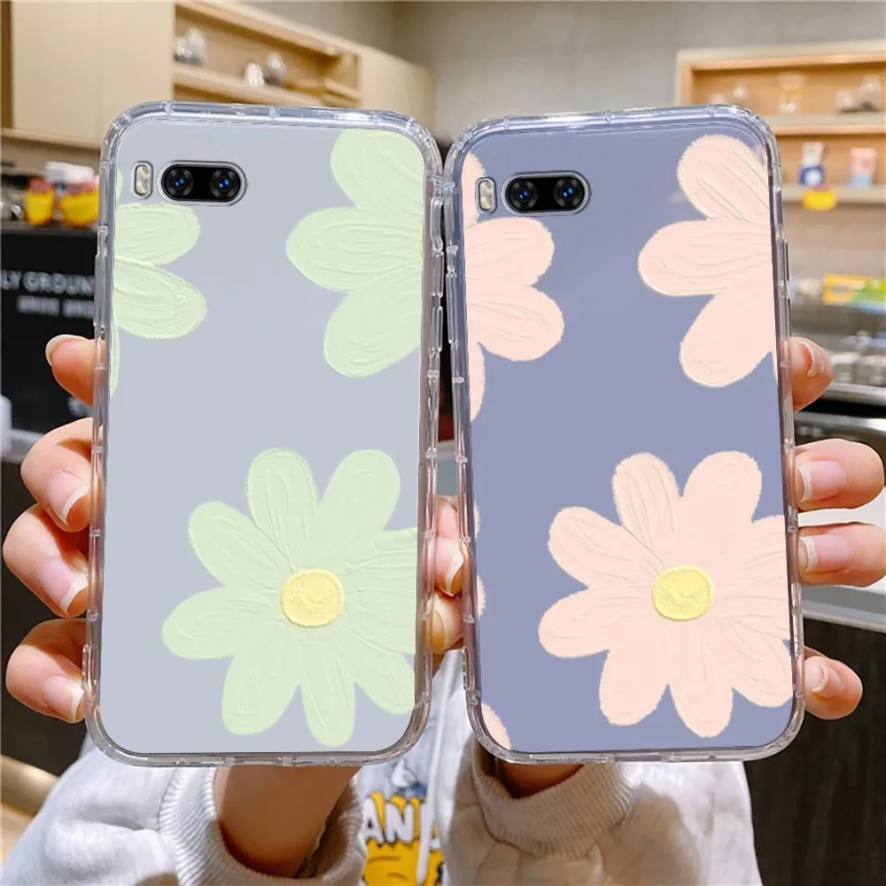 Daisy Flowers Phone Case For Huawei Mate P10 P20 P30 P40 P50 Smart Z Honor 50 60 70 Pro Lite Transparent Case