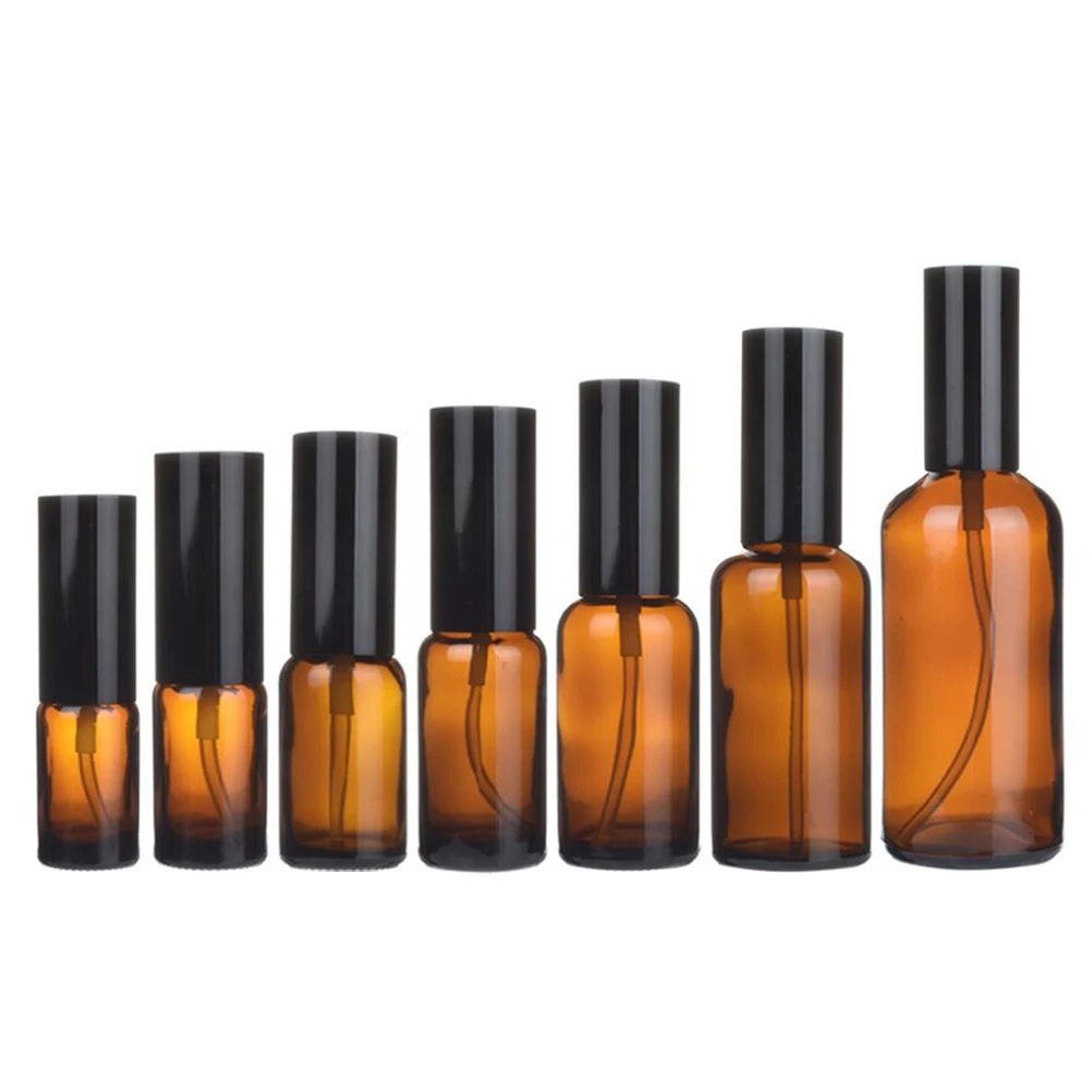 

5 Pcs Fine Mist Spray Bottles Travel Size Empty Skincare Glass Containers Refillable Lotion Oil Dispenser Small