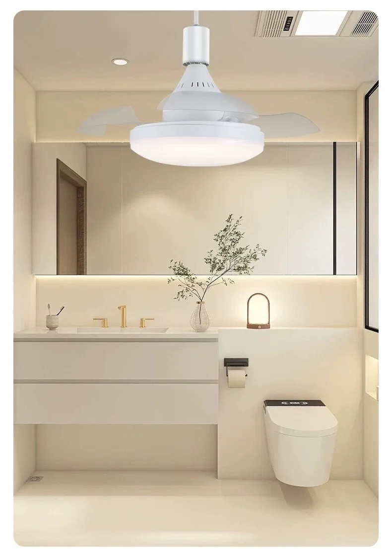 

Modern Ceiling Fan with Retractable Blades And Lamp for Apartment Bedroom Living Interior Air Circulation Ceiling Circulator ﻿