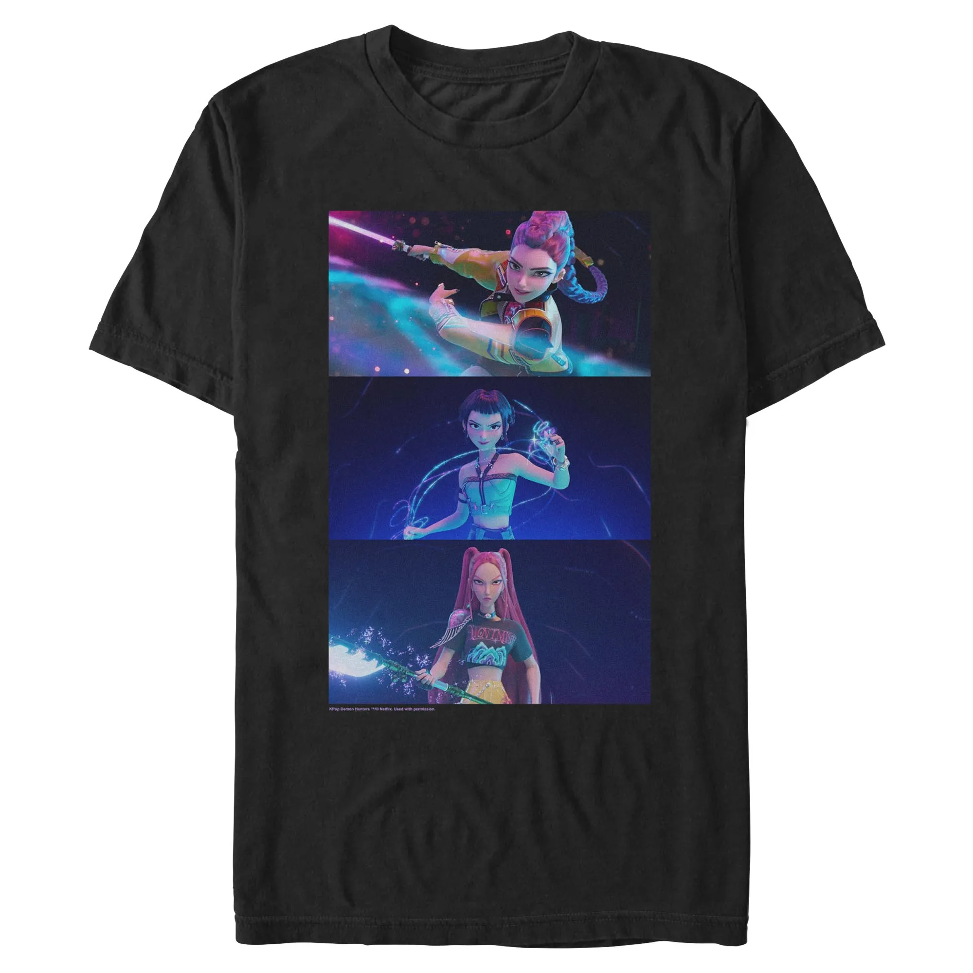 

Futuristic Anime Warrior Girls Graphic Tee Harajuku Kpop Style Streetwear Shirt