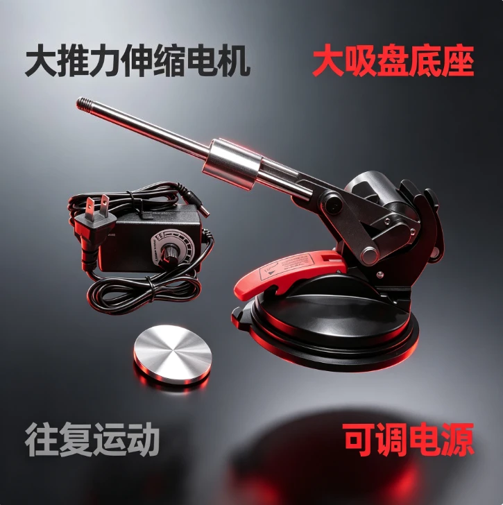 High Thrust Mini Telescopic Motor With Suction Base Reciprocating Motion Mechanical Kit Equipped With Adjustable Power Supply