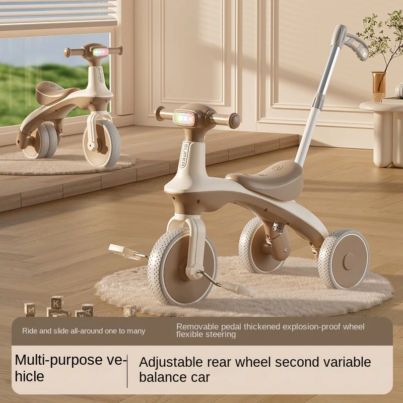LazyChild Multifunctional 3 In 1 Kids Tricycle Push Ride Glide Portable Scooter For 2-7 Years Old Children