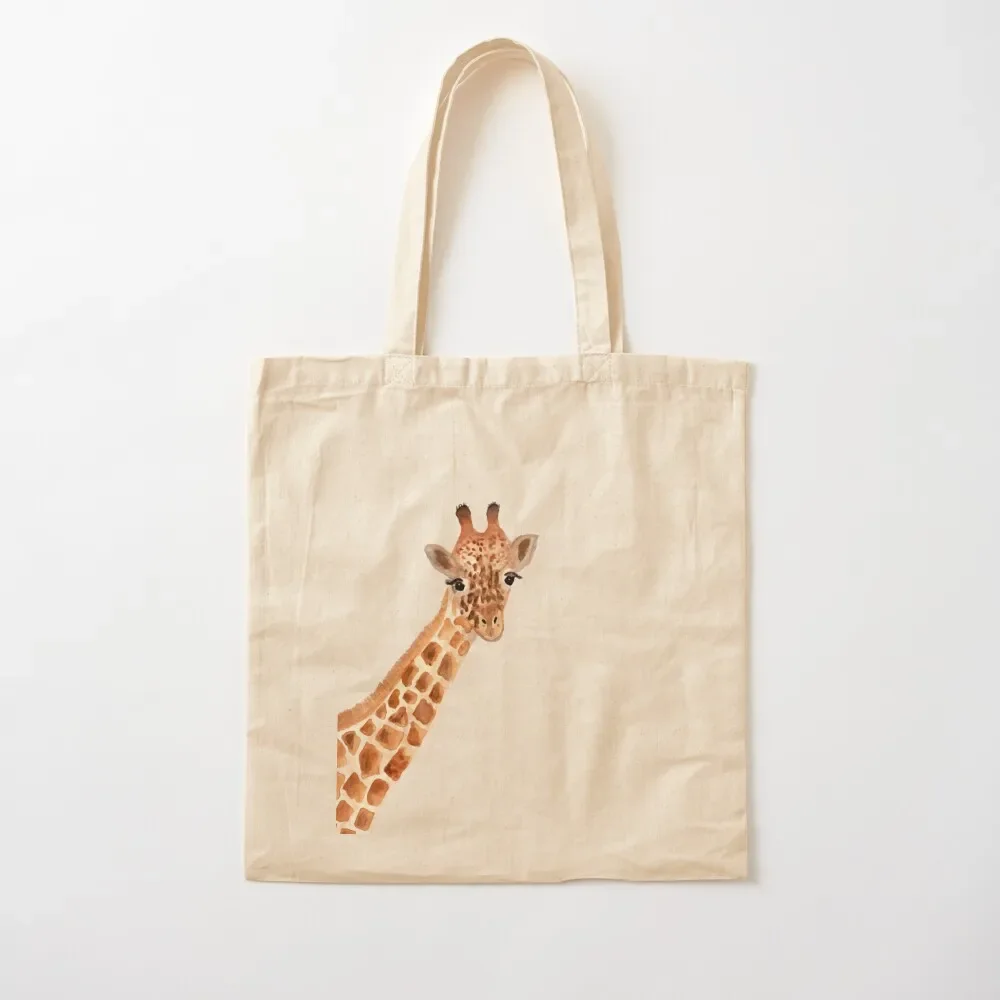 

Watercolor Giraffe Tote Bag tote bags aesthetic Lady custom bags women