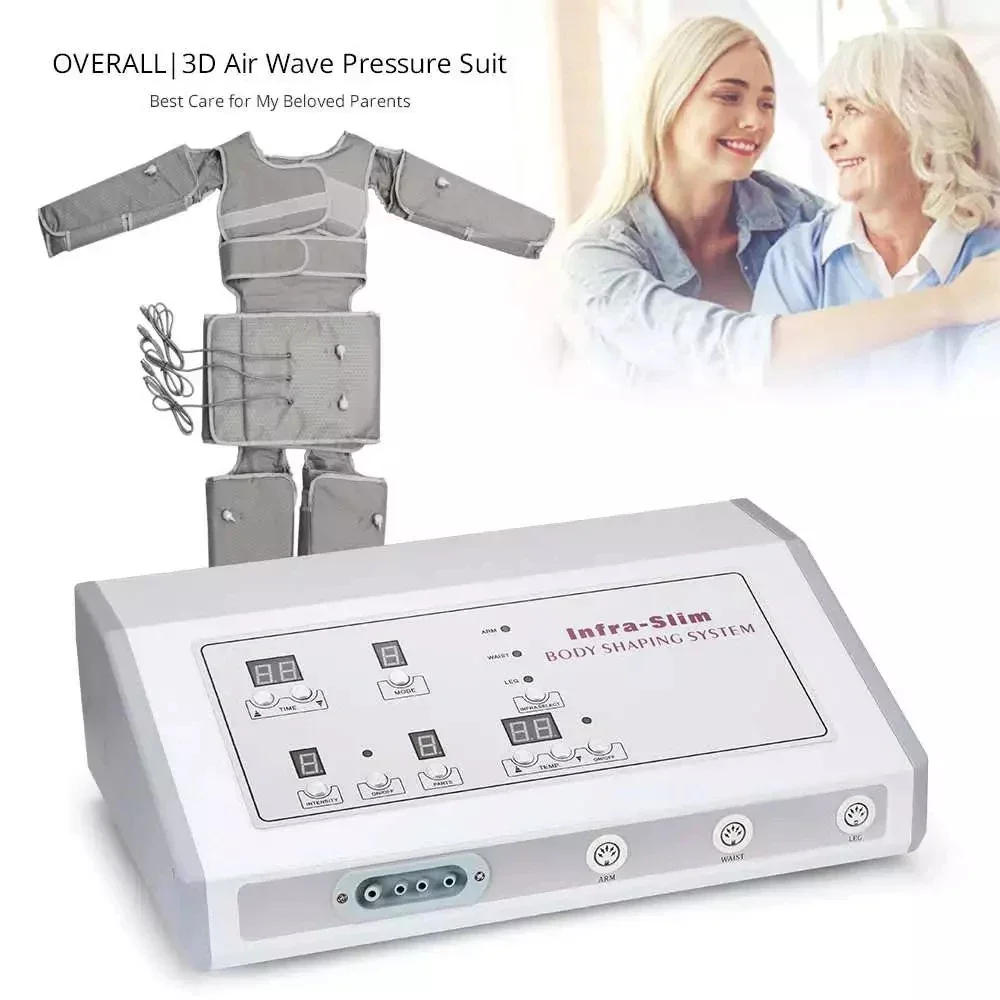 Professional Air Pressure Massage Heating Body Slimming Full Body Conjoined Negative Body Shaper Massage Device for Spa