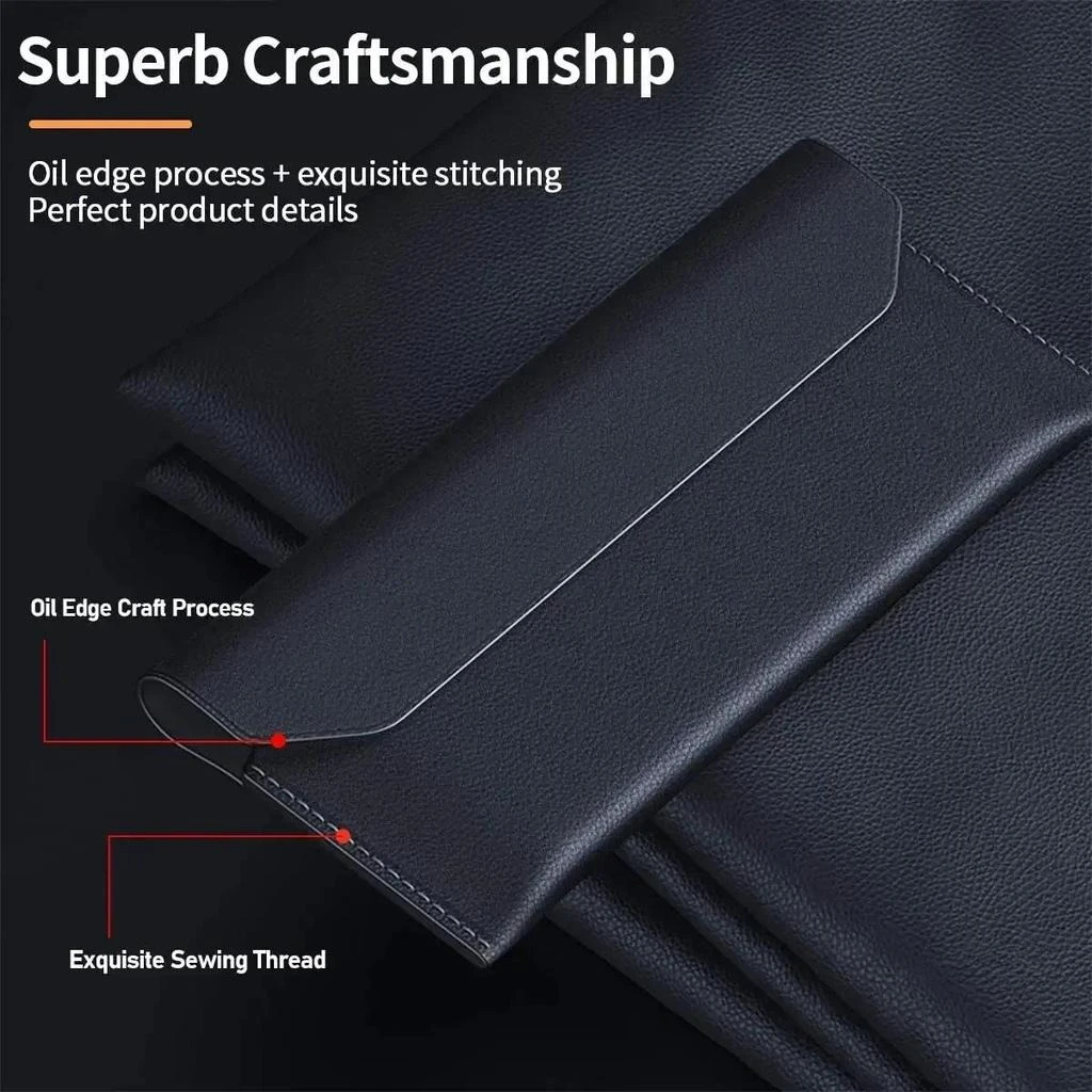 For Samsung Galaxy Z Fold 8 Wide 8 Ultra TriFold 7 Special SE W25 6 5 4 3 Genuine Leather Magnetic Sleeve - view 2