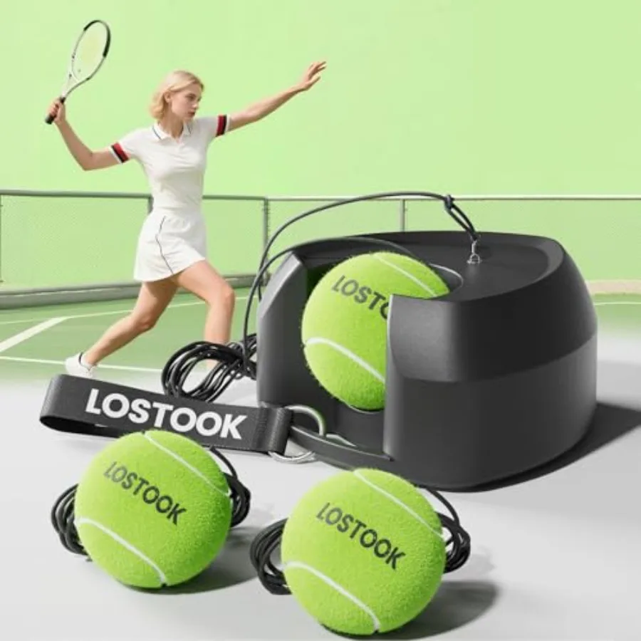 

No-Fill Tennis Trainer Solo Play Set for Backyard Family Fun Skill Builder Adults Beginners