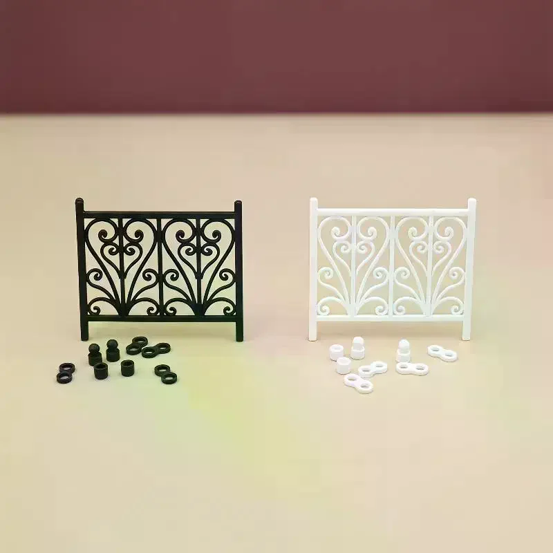 DollHouse Carved Fence Guardrail Miniature Model DIY Scene Ornaments And Photography Props Micro Landscape Home Decor