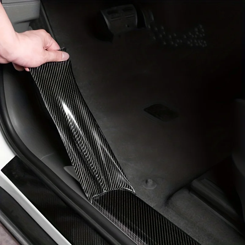 1 لفة من شريط PVC المقاوم للماء من ألياف الكربون - 3.94 بوصة × 118.11 بوصة واقي مرآة جانبية مقاوم للخدش