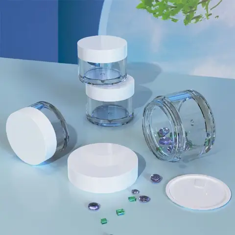 10/30/50pcs 10g 20g 30g Empty Plastic Cosmetic Cream Jar Thick-walled Clear Sample Makeup Pot Eye Shadow Lip Balm Container
