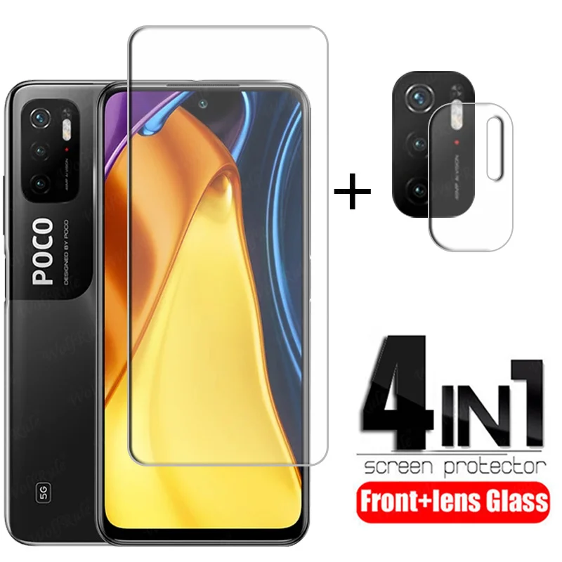 For Xiaomi Poco M3 Pro Glass For Poco M3 Pro Tempered Glass Phone Film Screen Protector For Poco F3 X3 M3 Pro Camera Lens Glass