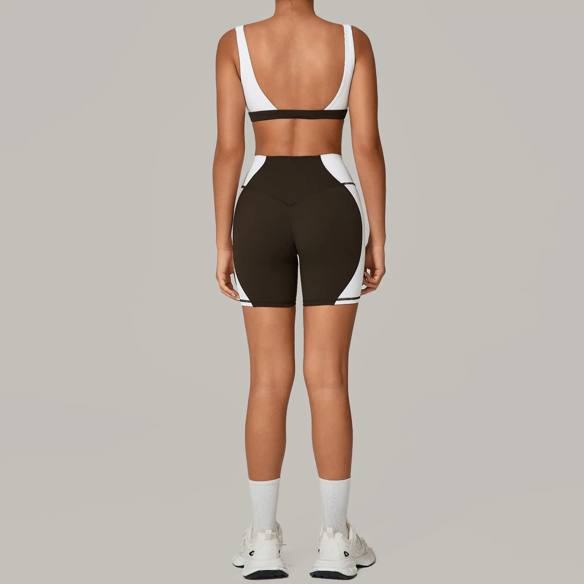 

2PCS Women Sports Set Push Up Workout Clothes Yoga Set Athletic Wear Gym Legging Fitness Bra Crop Top Shorts Sports Suits