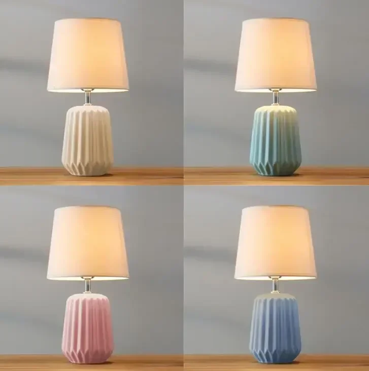 

bedside creative simple Nordic table lamp bedroom modern romantic warm ceramic decorative bedside lamp