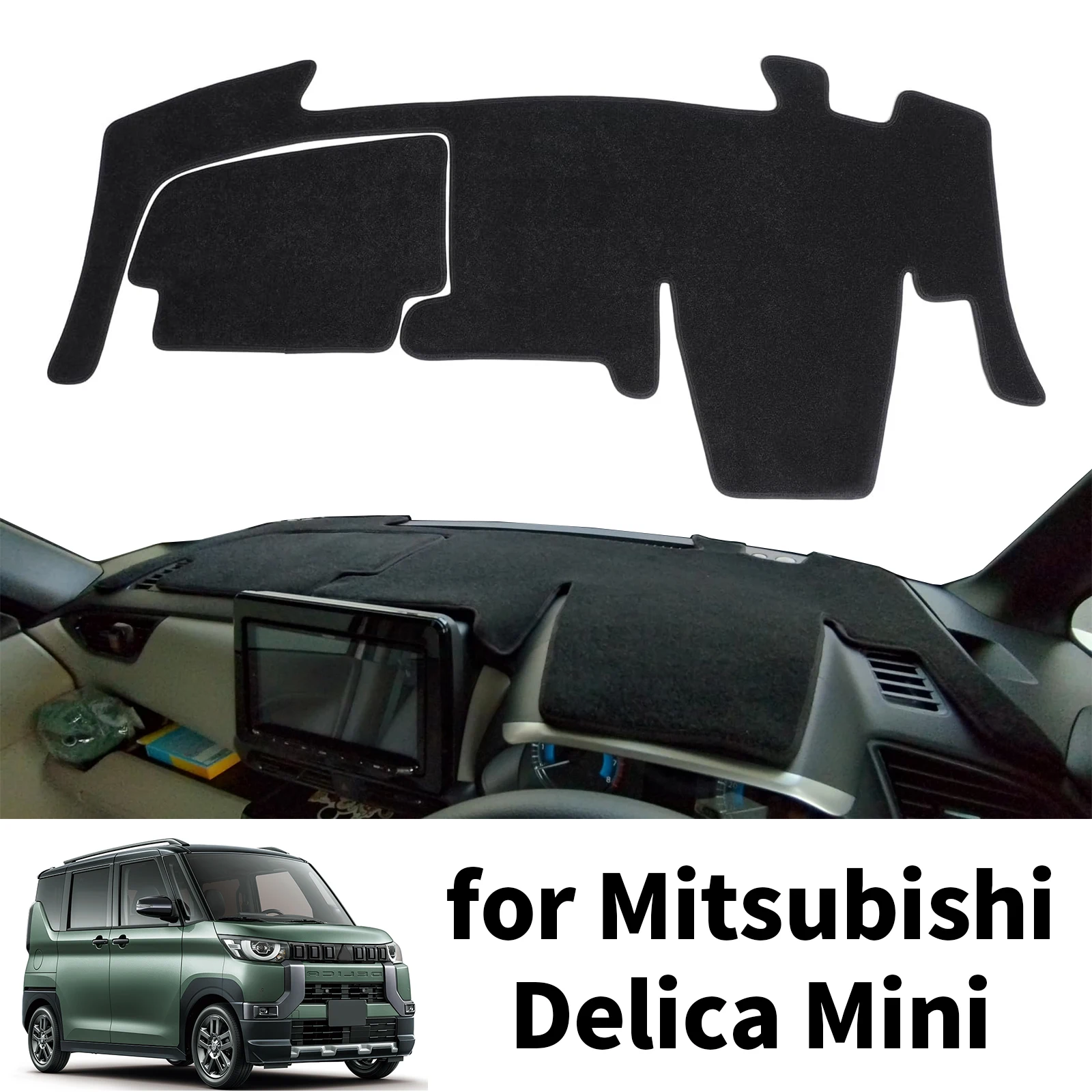 

for Mitsubishi Delica Mini Dashmat Dash Mat Anti-Slip Sunshade Protective Carpet Dashboard Cover Pad Accessories