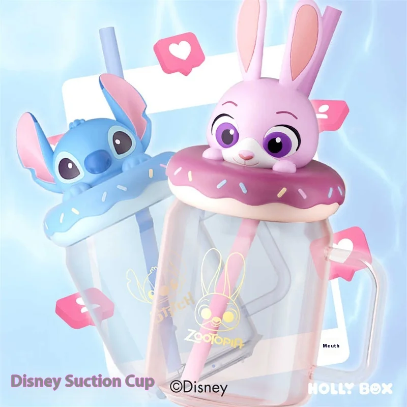 480ml Stitch Glass Water Cup Kuromi Straw Cup Cute Maiden'S Heart Water Cup Children'S Household Mug Cup Birthday Christmas Gift