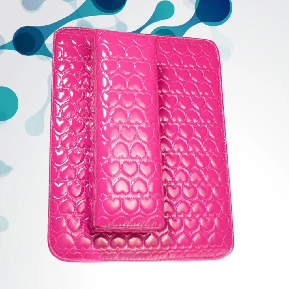 

1 комплект, 1 комплект, подставка для рук из искусственной кожи с узором в виде сердца, поддержка запястья, инструмент для дизайна ногтей, салонная подушка для рук, подушка для маникюра, подушка для запястья