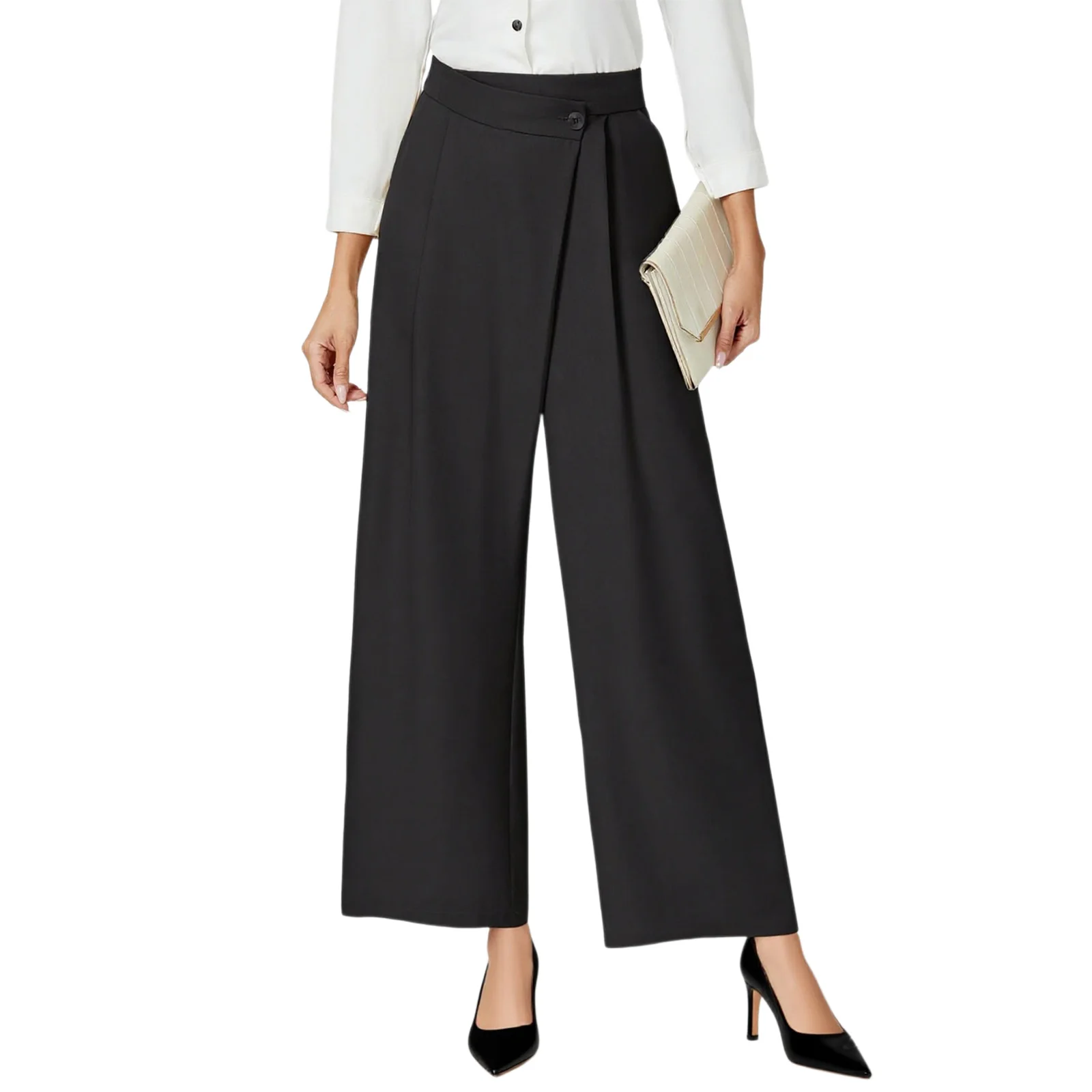 กางเกงขายาวทรงตรงสำหรับผู้หญิง ออกแบบลายปะติด มีกระเป๋า กระดุม เหมาะสำหรับงานแต่งงาน งานปาร์ตี้ งานอีเว้นท์ระดับไฮเอนด์ และใส่ในชีวิตประจำวัน