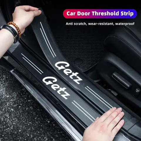 Carbon Fiber Car Sticker for Hyundai GETZ Badge 2021 2020 2019 2018 2017 Protective Trunk Bumper Guards Stickers Accessories